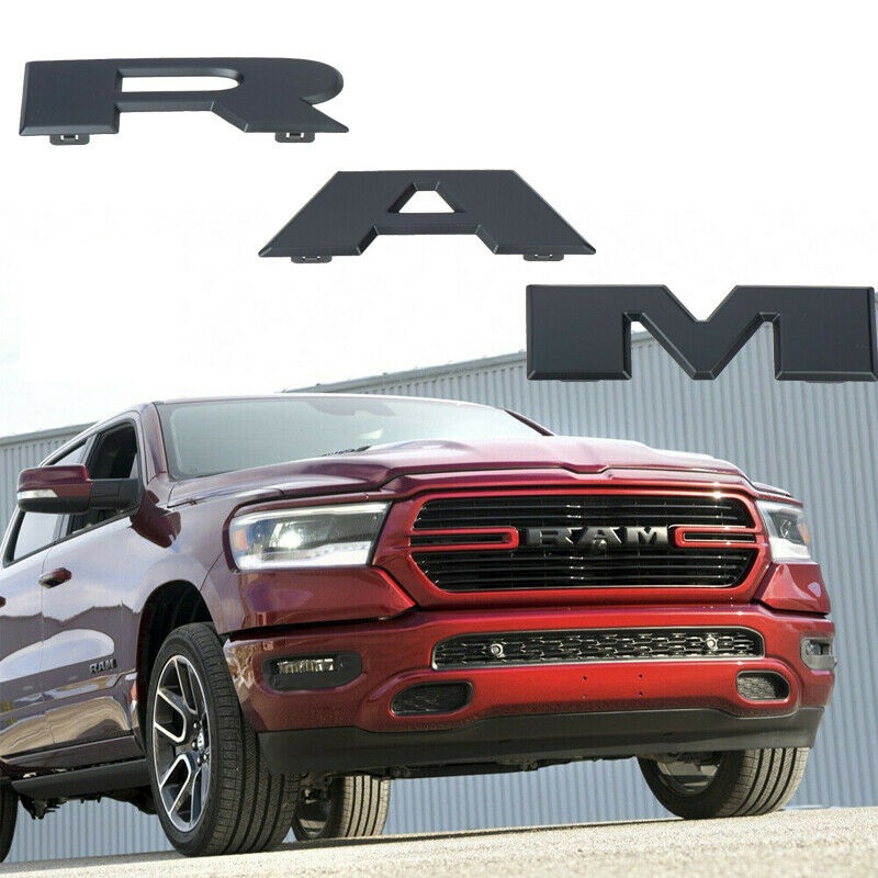 Mopar Matte Black Grille Letters Nameplate For Dodge Ram 1500 (2019) - OEM 68298470AA